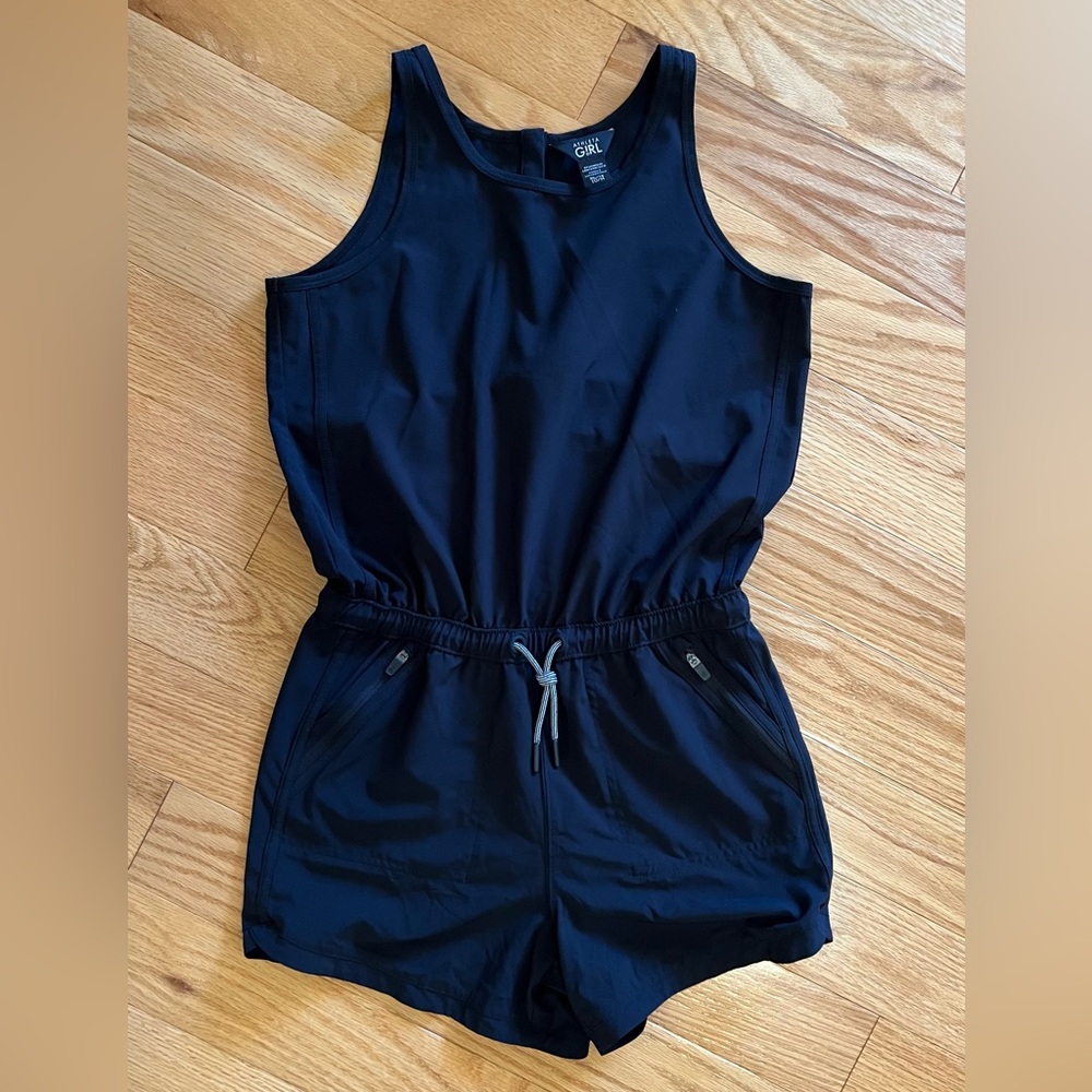 Athleta Kids Black Sleeveless Romper
